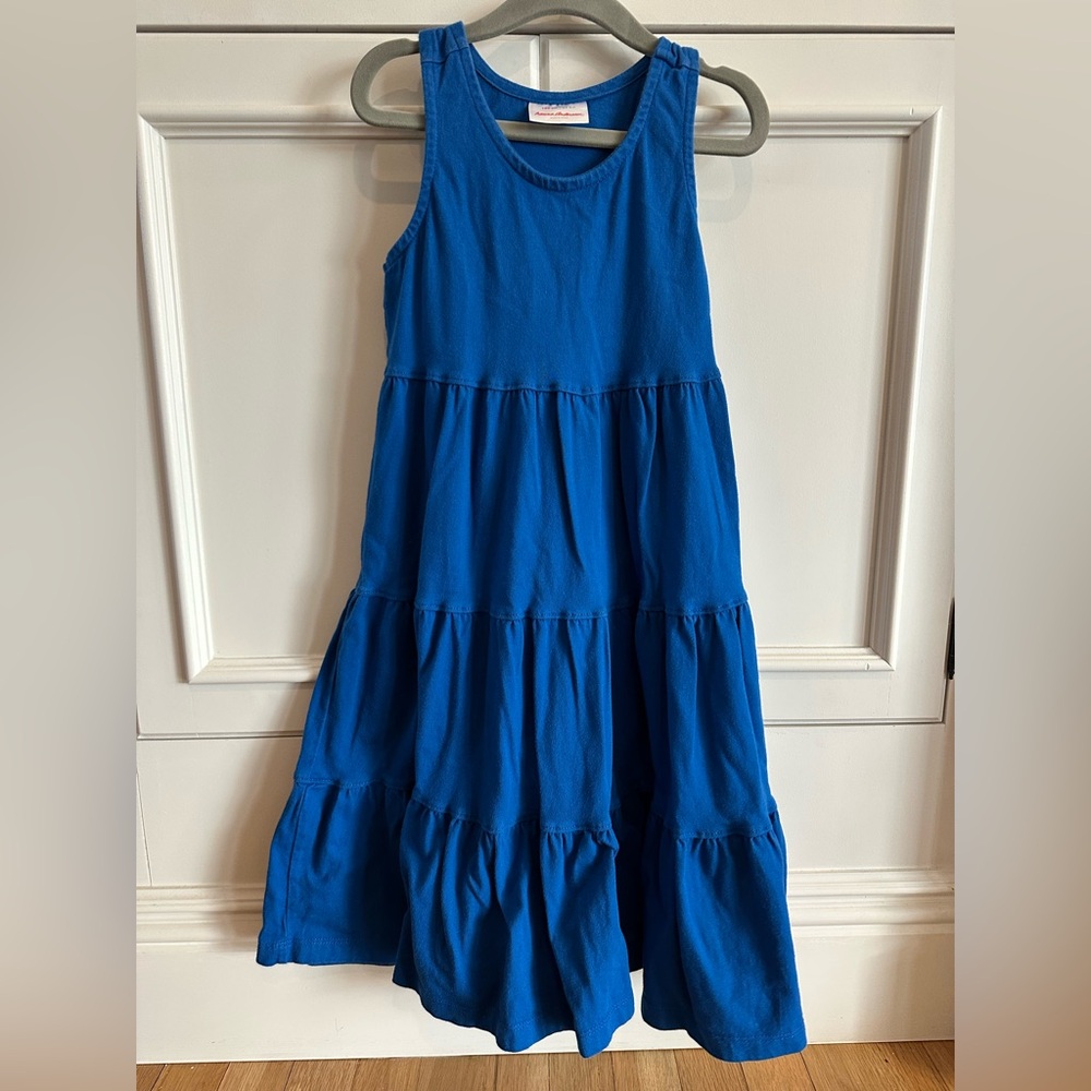 Hanna Andersson Royal Blue Tiered Cotton Tank Dress